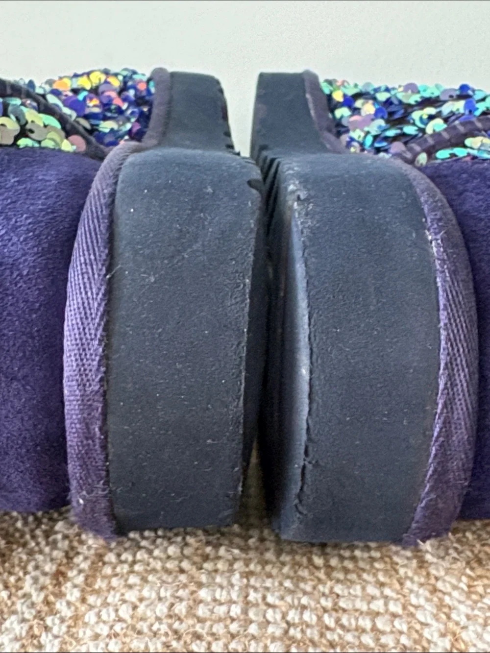 UGG Classic Short Stellar Jewel Violet Sequined Shearling Lined Booties. Size-9